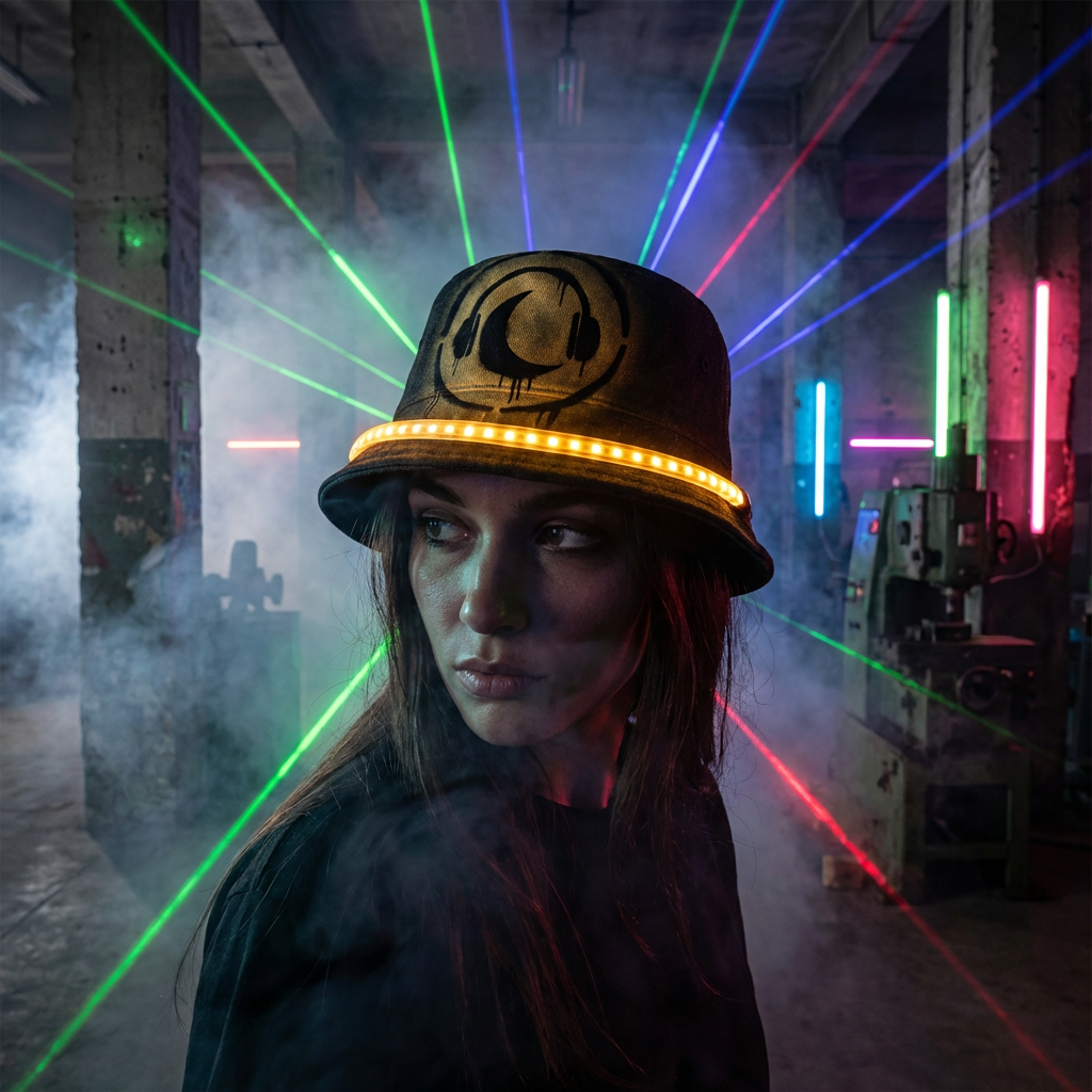 Night Mode Bucket // LED HALO worn